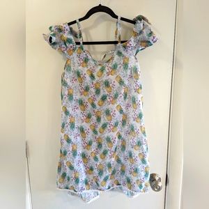 Miken Swim pineapple bathing suit cover-up, size XS, NWT